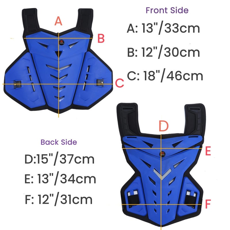 RIDBIKER Motorcycle Chest Protector Motocross Adult Chest Armor Vest Motorcycle Safety Gear Chest Guard Dirt Bike MTV Motocross Riding Gear for Men - Image 3